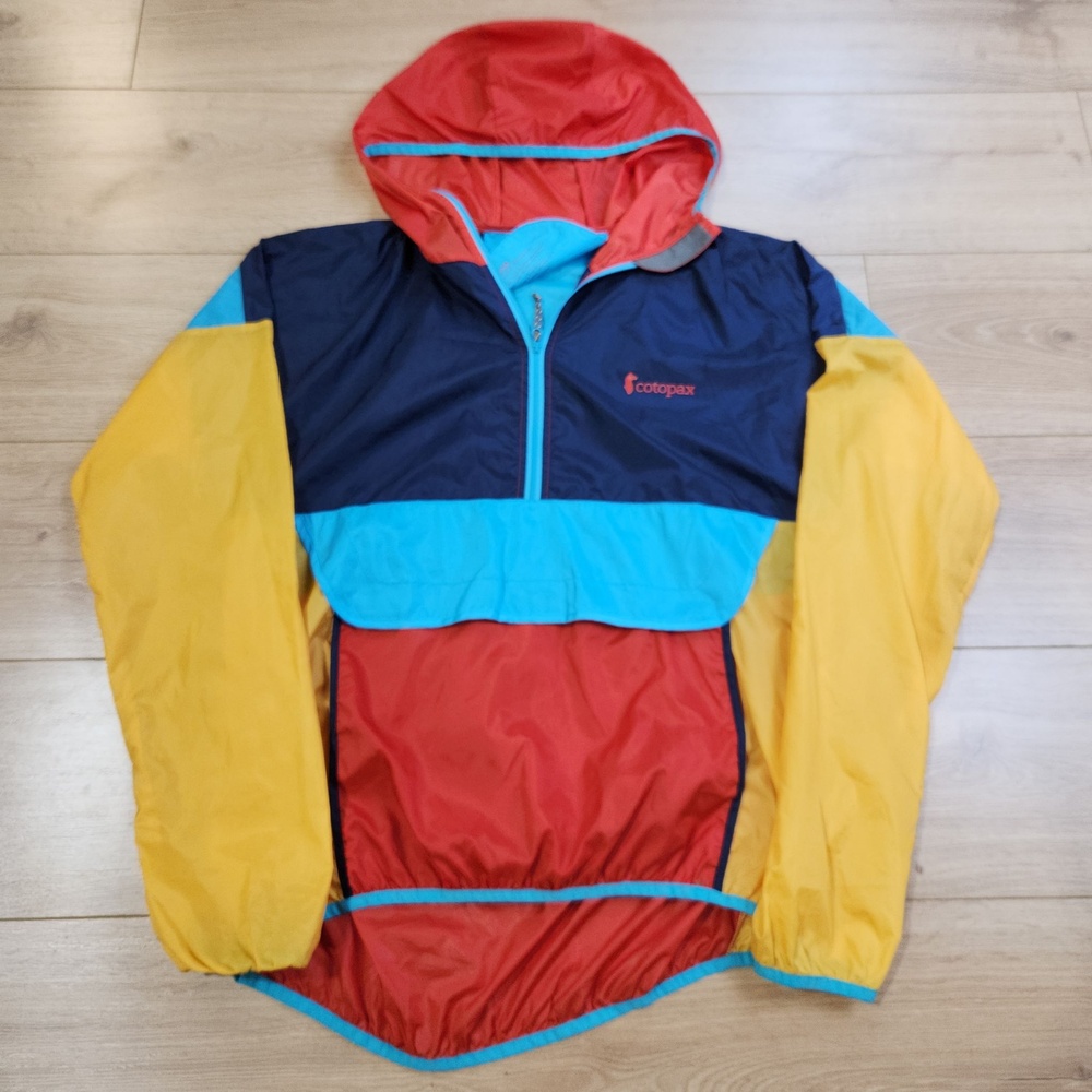 Cotopaxi Teca Windbreaker Jacket Womens Medium Multicolor Hooded Anorak Pullover